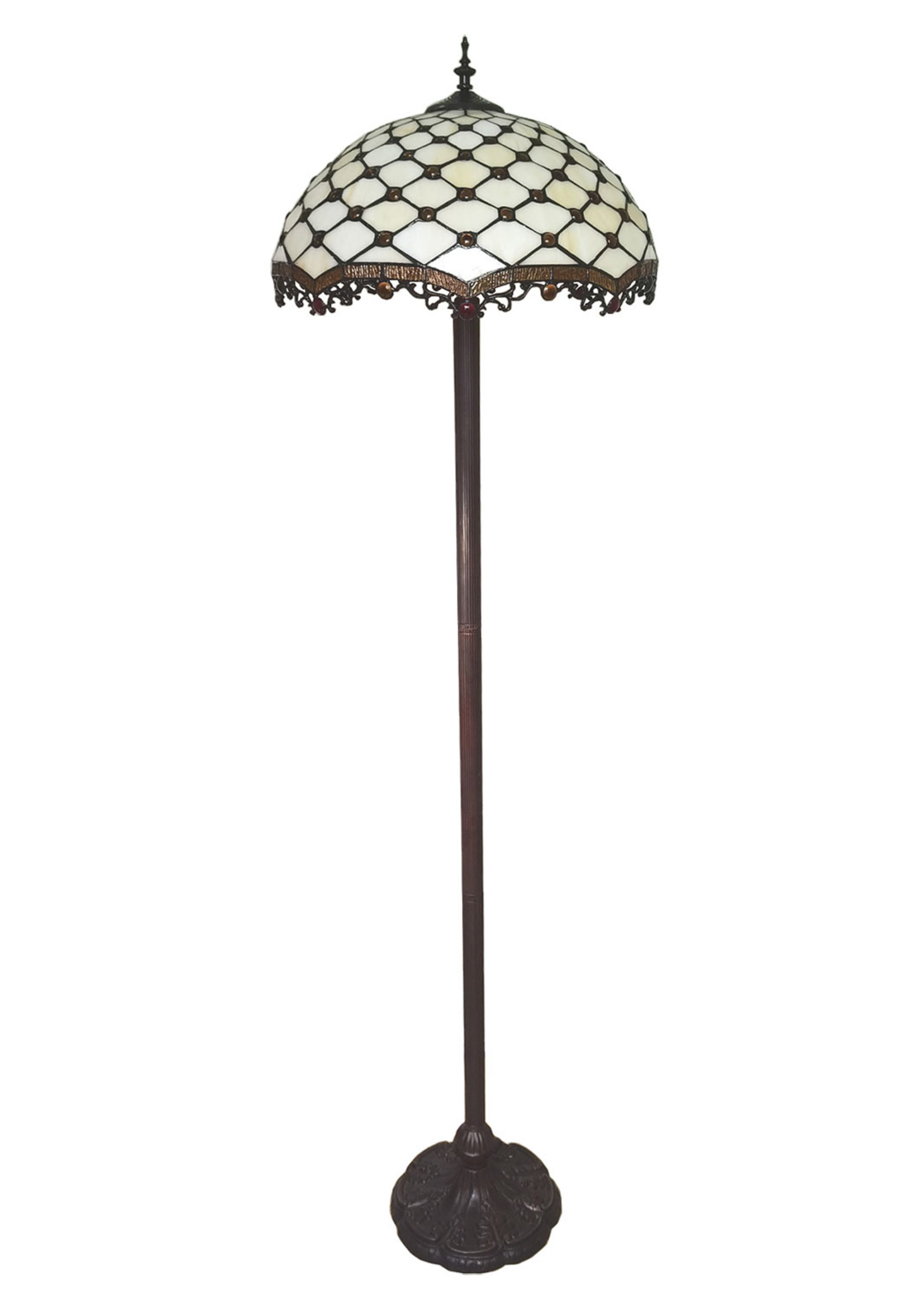Clayre & Eef Vloerlamp Tiffany Ø 45*166 cm E27/max 2*60W 5LL-6113