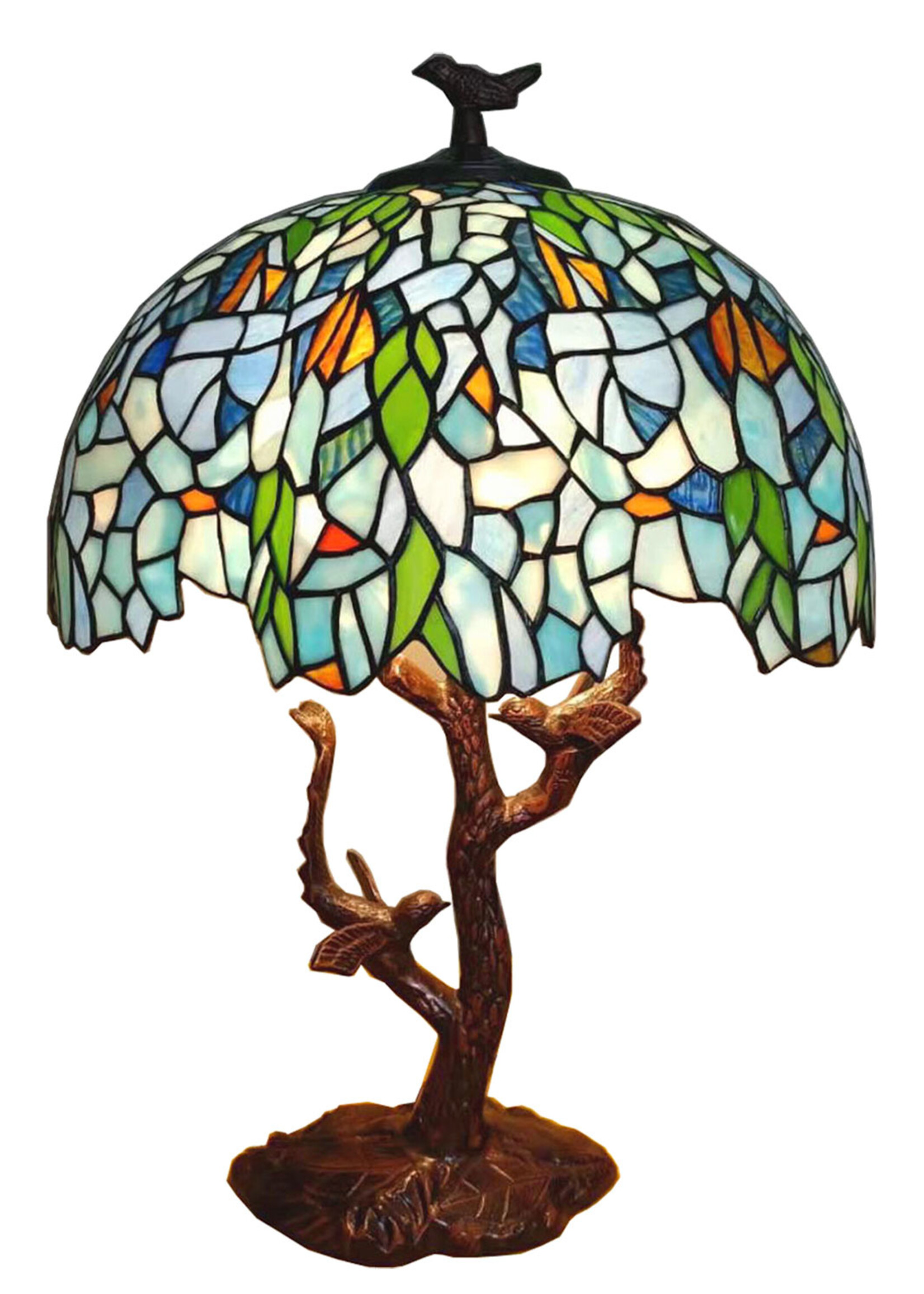 Clayre & Eef Lampe de table Tiffany Ø 42*49 cm E27/max 2*60W 5LL-6115
