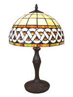 Clayre & Eef Tafellamp Tiffany Ø 31*43 cm E27/max 1*40W 5LL-6153