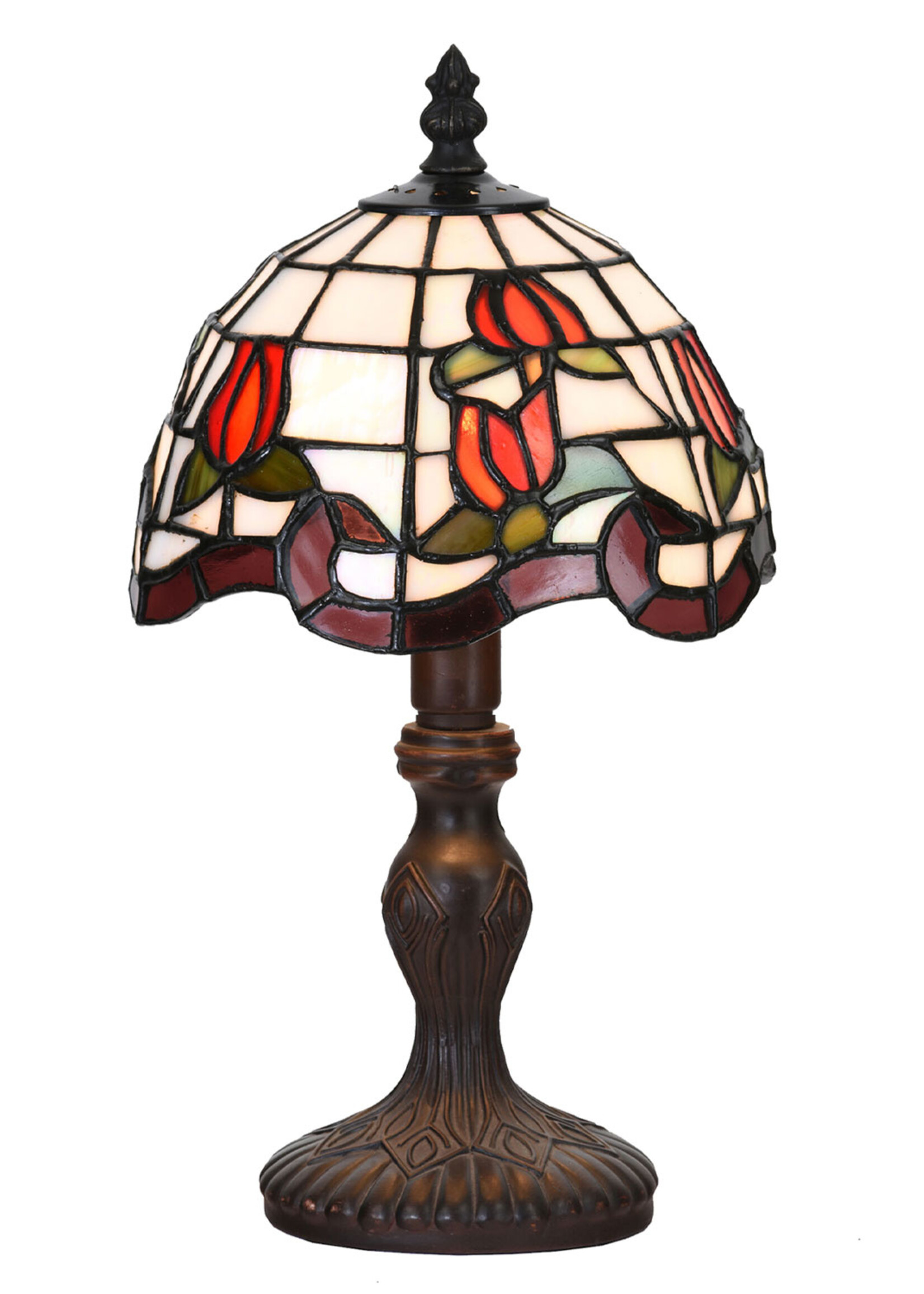 Clayre & Eef Lampe de table Tiffany Ø 18*32 cm E14/max 1*25W 5LL-6156