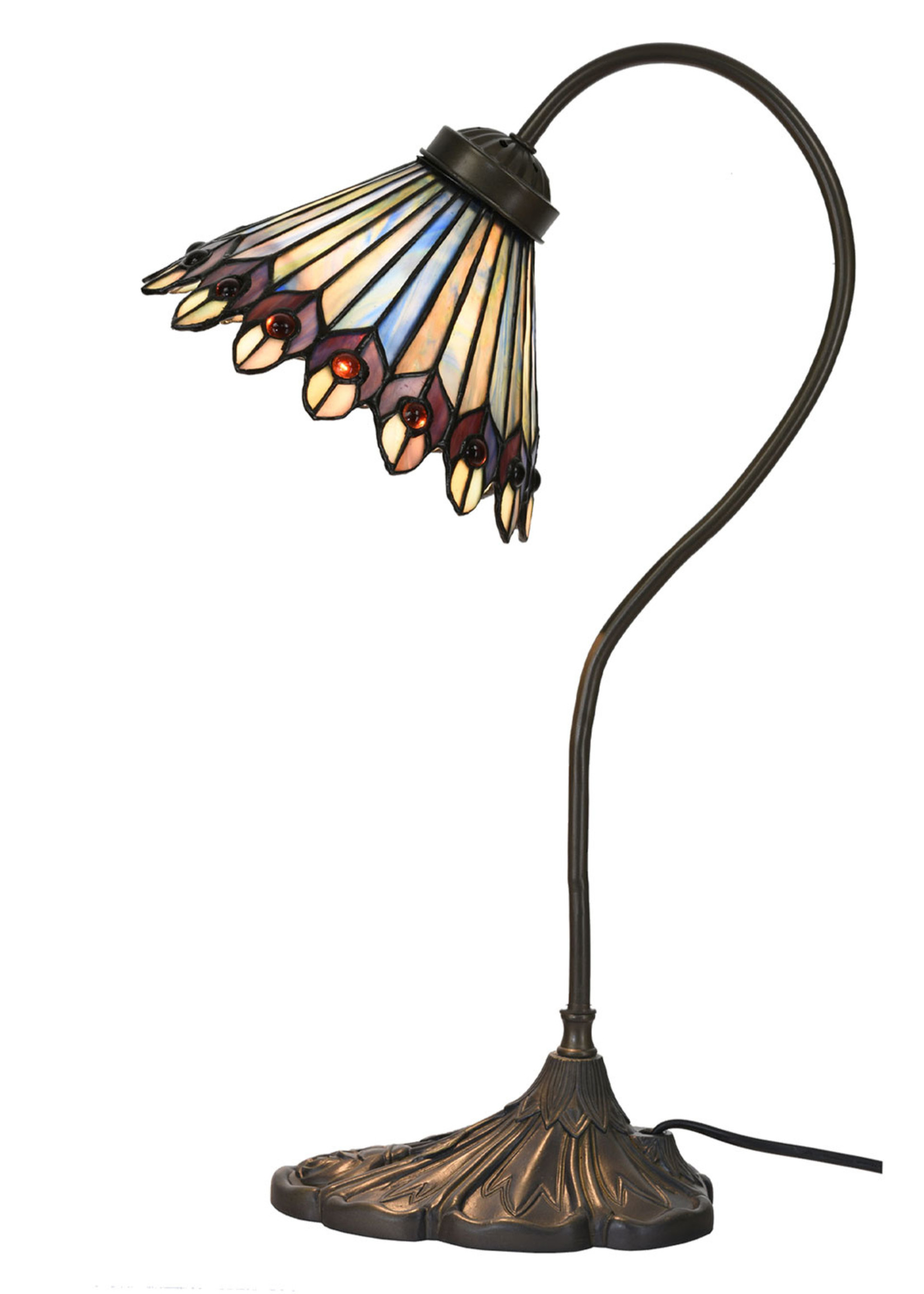 Clayre & Eef Lampe de table Tiffany Ø 20*51 cm E14/max 1*40W 5LL-6163