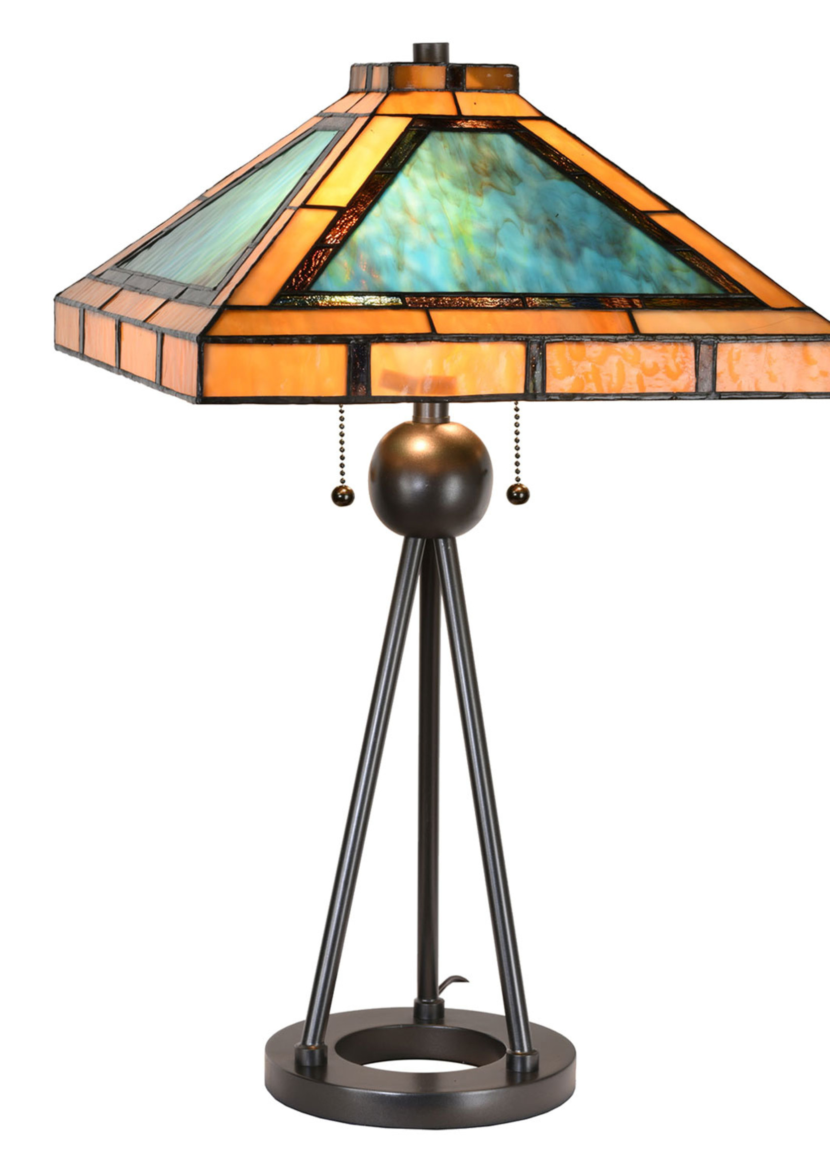 Clayre & Eef Tafellamp Tiffany 61*61*73 cm E27/max 2*60W 5LL-6164