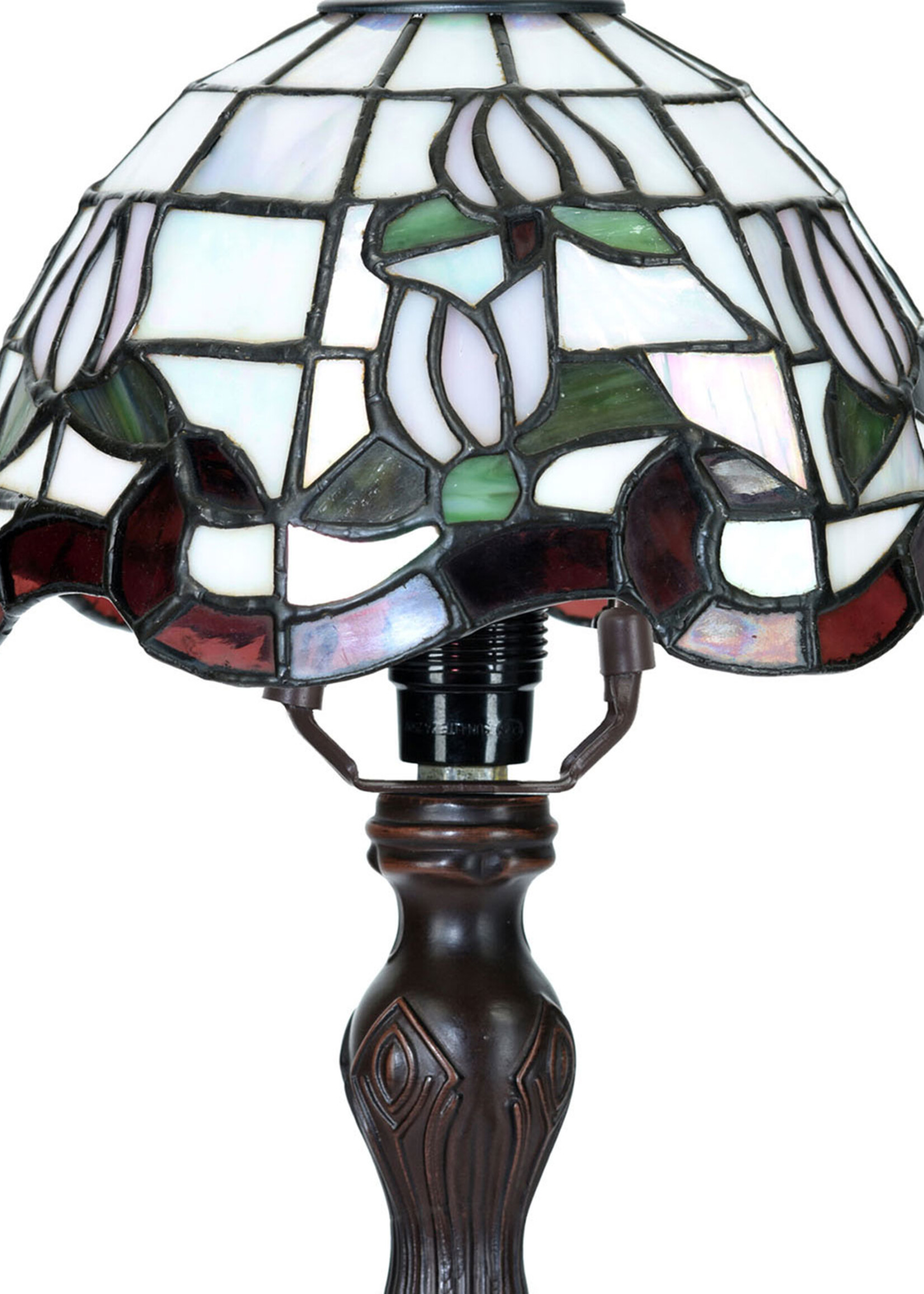 Clayre & Eef Lampe de table Tiffany Ø 18*32 cm E14/max 1*25W 5LL-6180