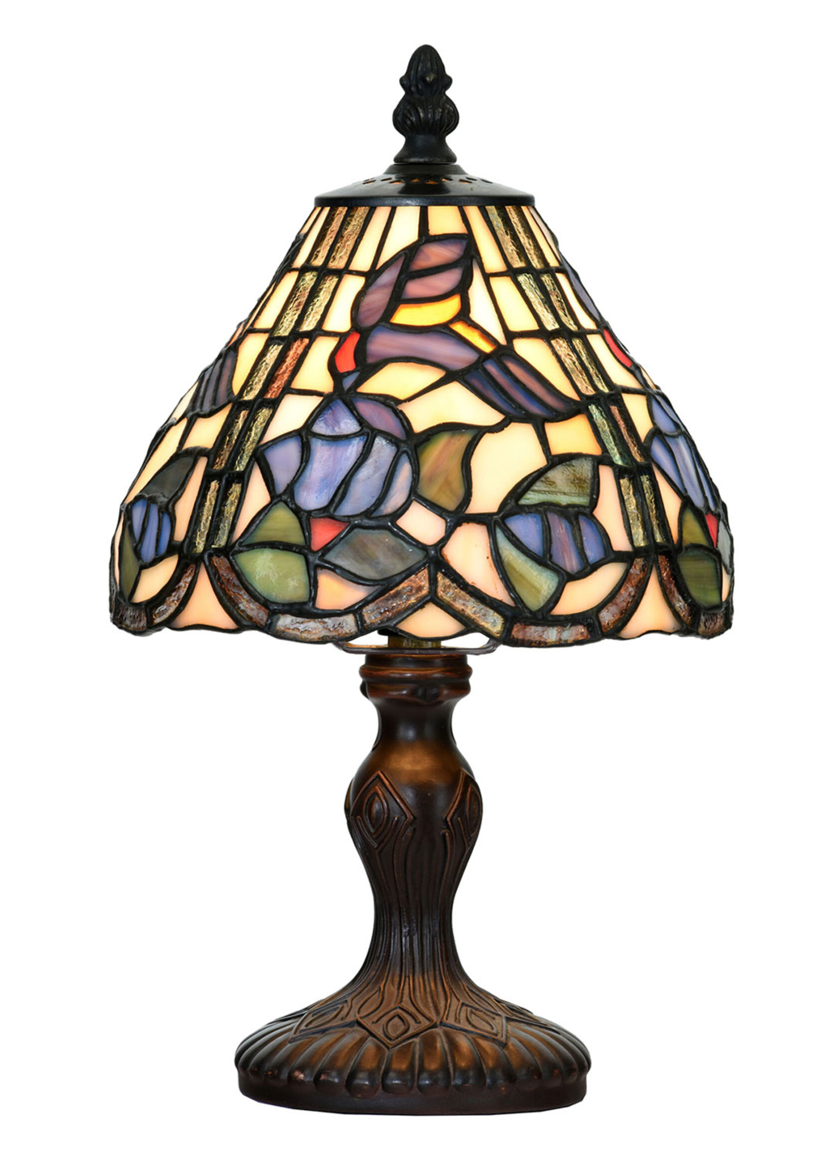 Clayre & Eef Lampe de table Tiffany Ø 18*32 cm E14/max 1*25W 5LL-6181