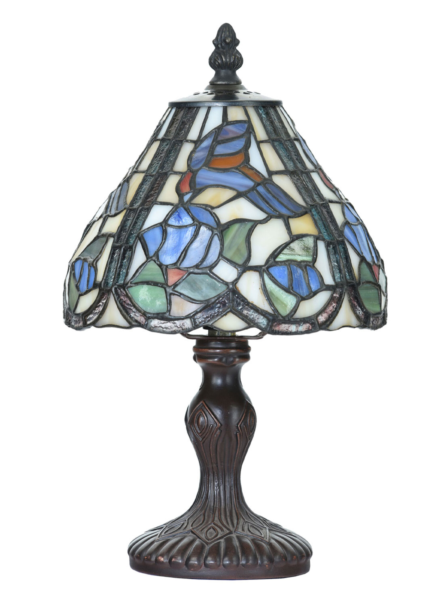 Clayre & Eef Lampe de table Tiffany Ø 18*32 cm E14/max 1*25W 5LL-6181