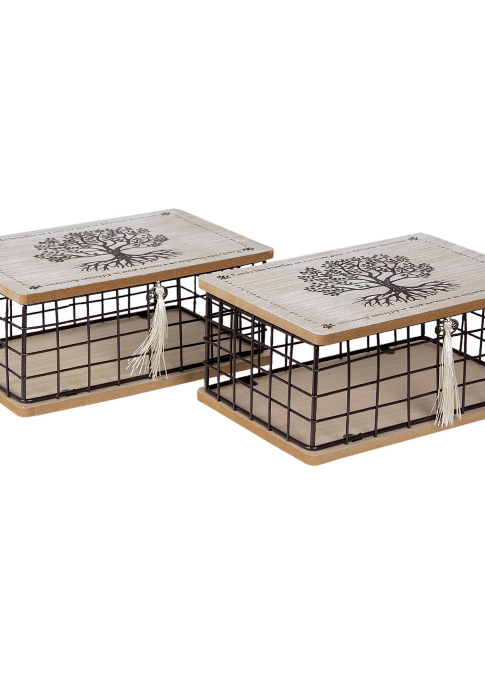 Clayre & Eef Boîte en bois 25*17*11 cm 64937