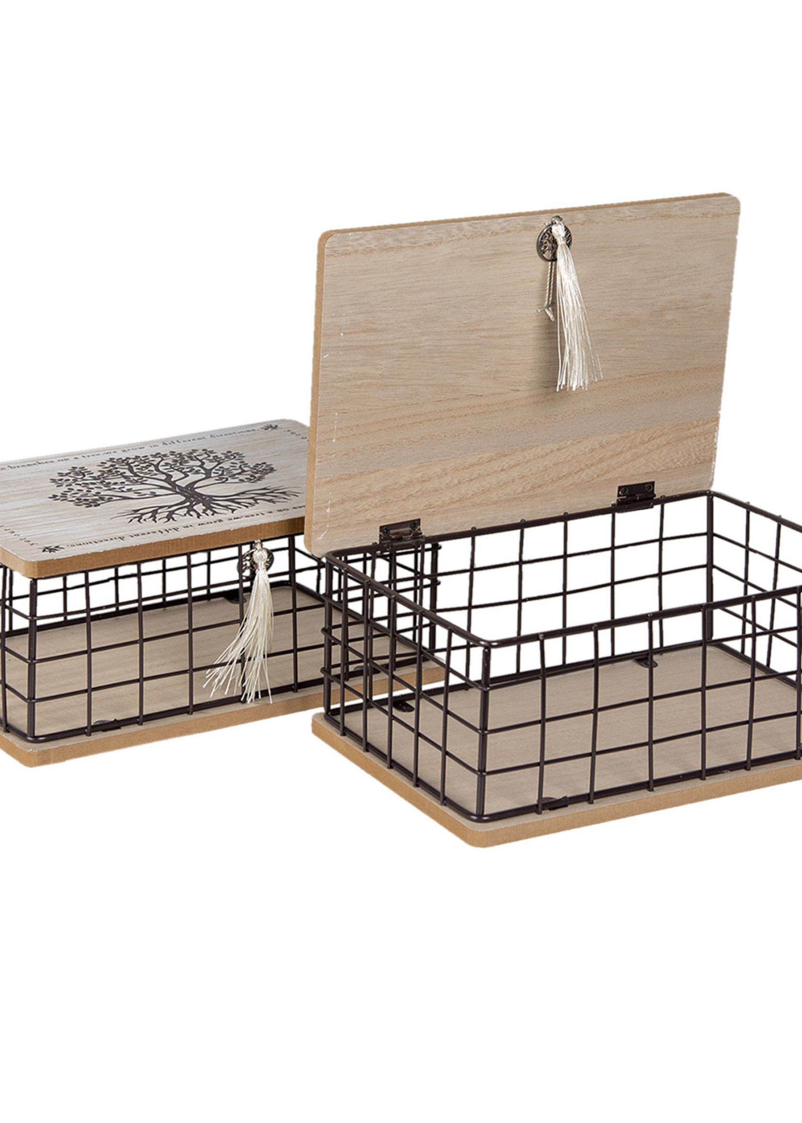 Clayre & Eef Boîte en bois 25*17*11 cm 64937