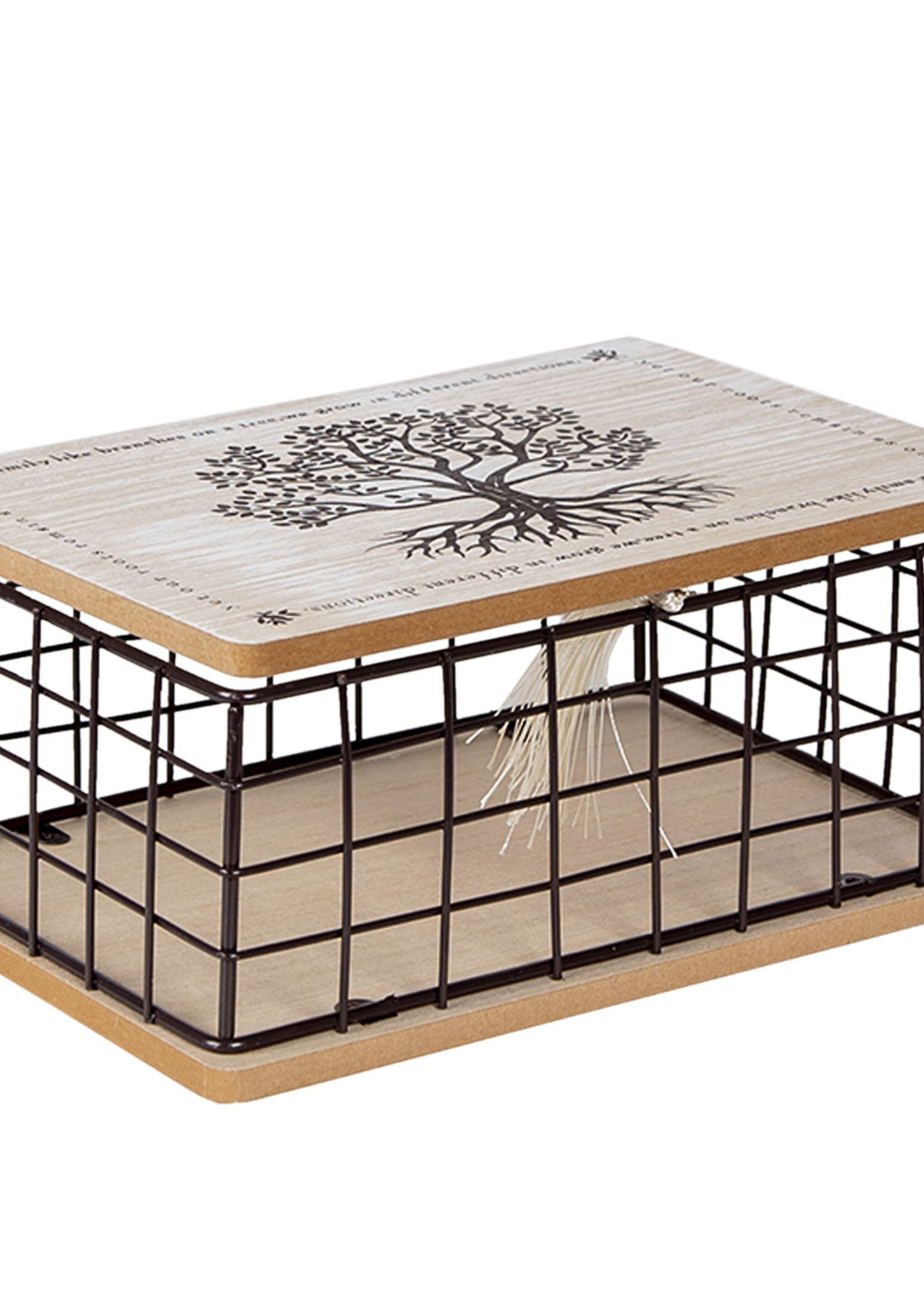 Clayre & Eef Boîte en bois 25*17*11 cm 64937