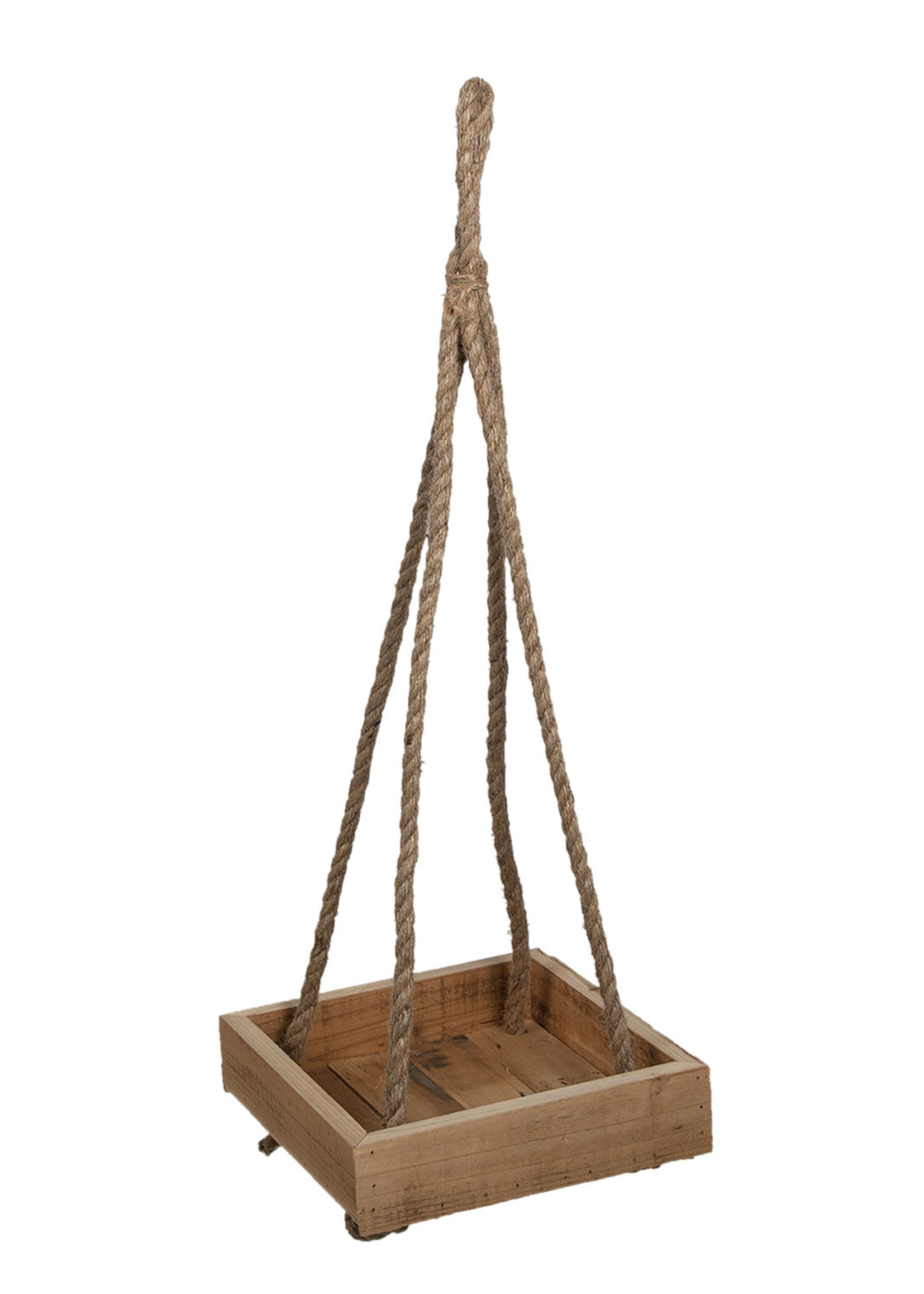 Clayre & Eef Étagère en bois suspendue 25*25*6/72 cm 6H2049