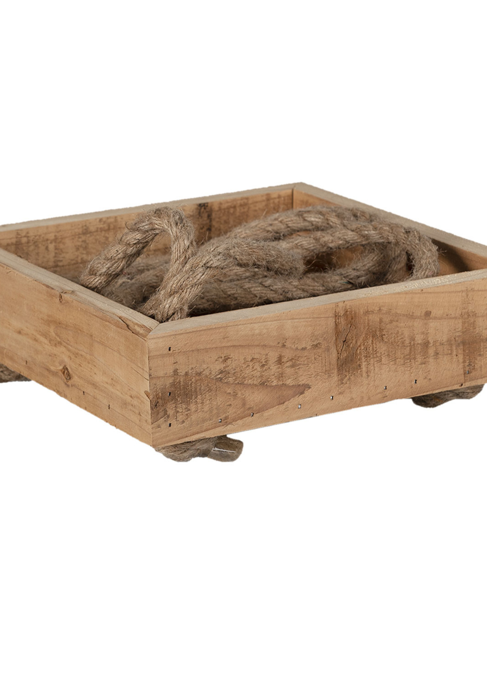 Clayre & Eef Étagère en bois suspendue 25*25*6/72 cm 6H2049