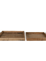 Clayre & Eef Dienblad (set van 2) 40*40*9 / 50*50*8 cm 6H2052