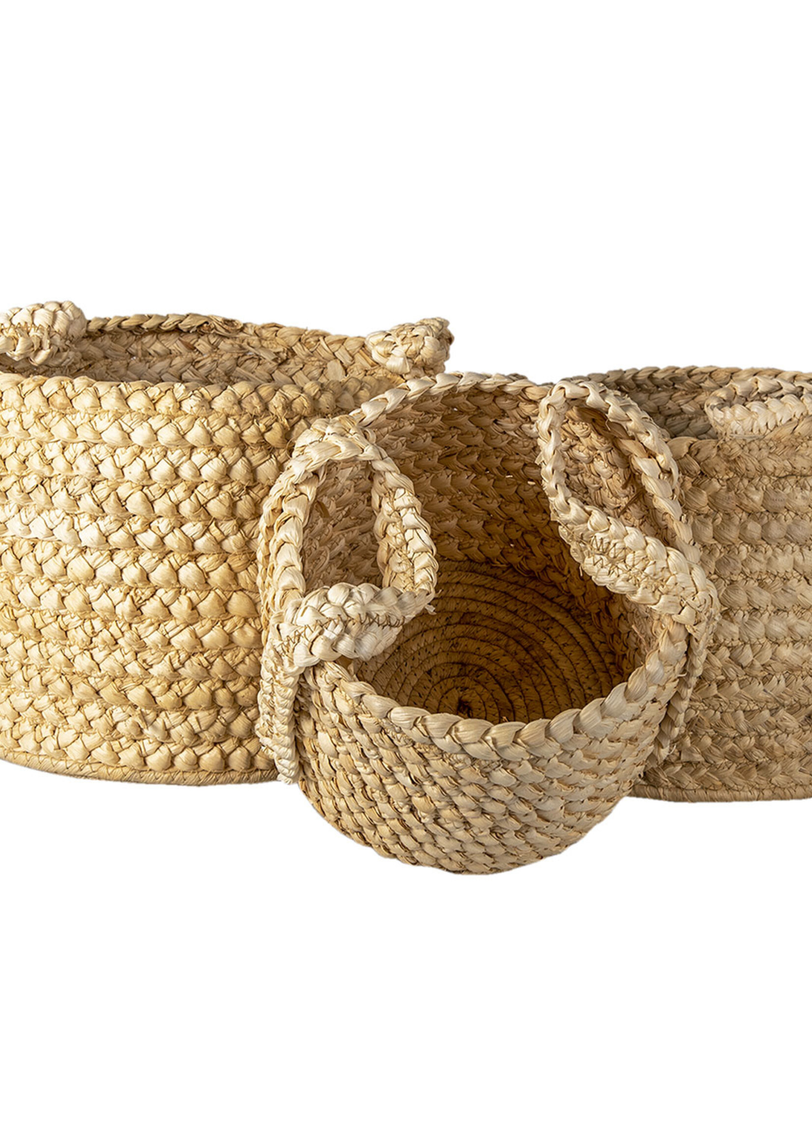 Clayre & Eef Panier (3)  Ø 34*36 / Ø 29*37 / Ø 26*31 cm 6RO0538