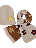 Clayre & Eef Kinder sjaal / muts set beige MLLLSH0002BE