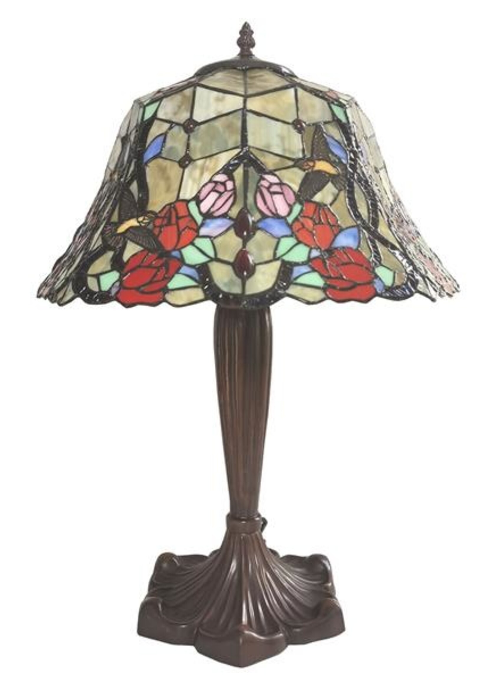 Clayre & Eef Tafellamp Tiffany Ø 42*58 cm E27/max 2*60W 5LL-6072