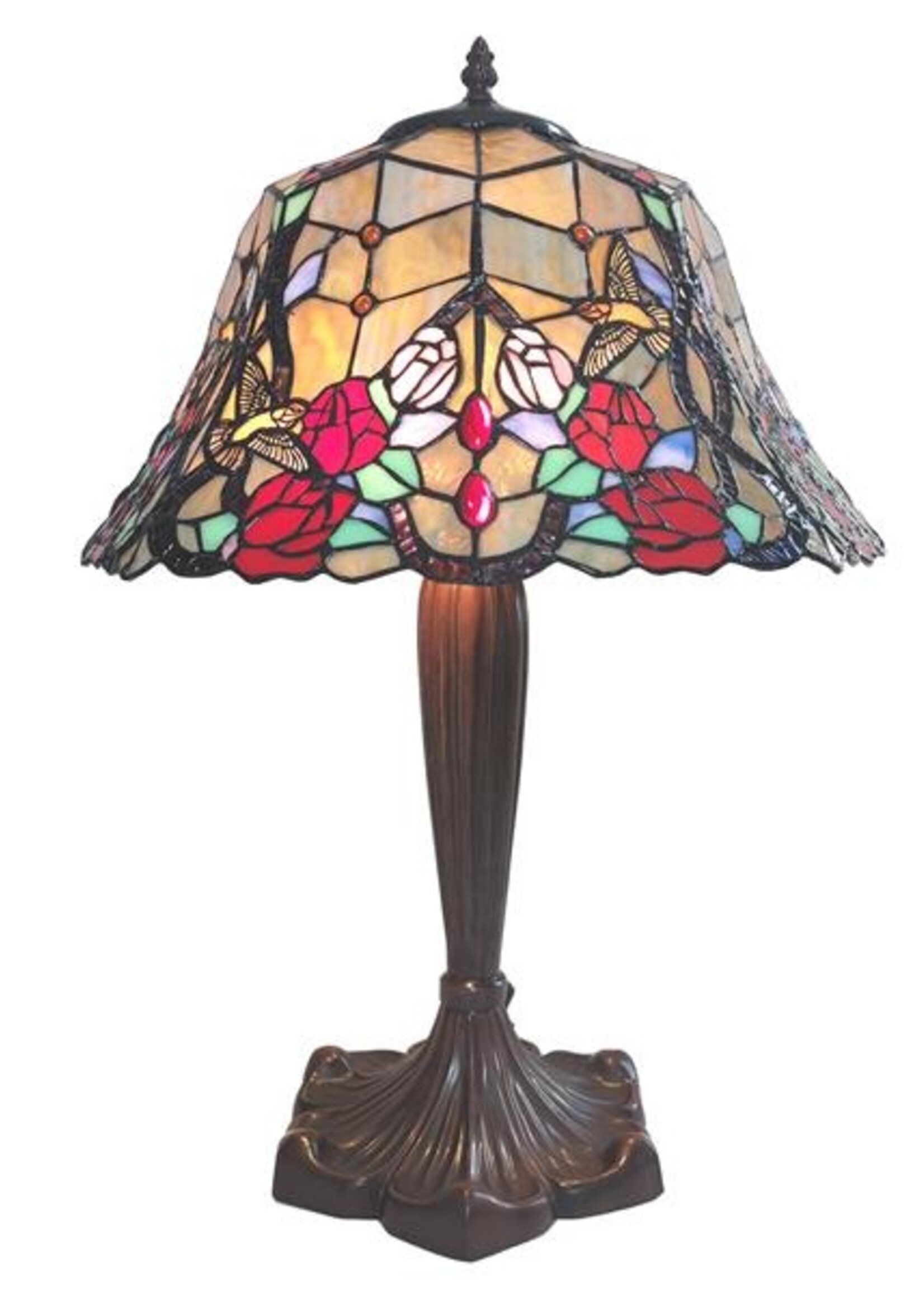 Clayre & Eef Lampe de table Tiffany Ø 42*58 cm E27/max 2*60W 5LL-6072