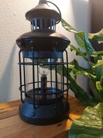 Lantaarn in antique black op batterijen. 20118