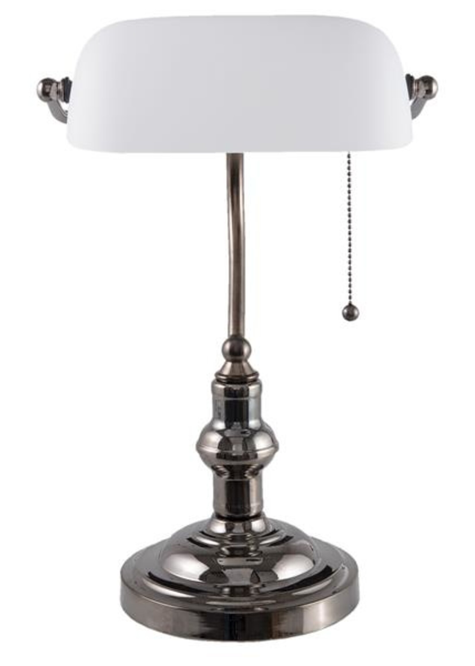 Clayre & Eef Bureaulamp wit 27*23*42 cm E27/max 1*60W 5LL-5100W