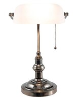 Clayre & Eef Bureaulamp wit 27*23*42 cm E27/max 1*60W 5LL-5100W