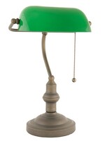 Clayre & Eef Lampe de bureau vert Ø 27*40 cm E27/max 1*60W 5LL-5125