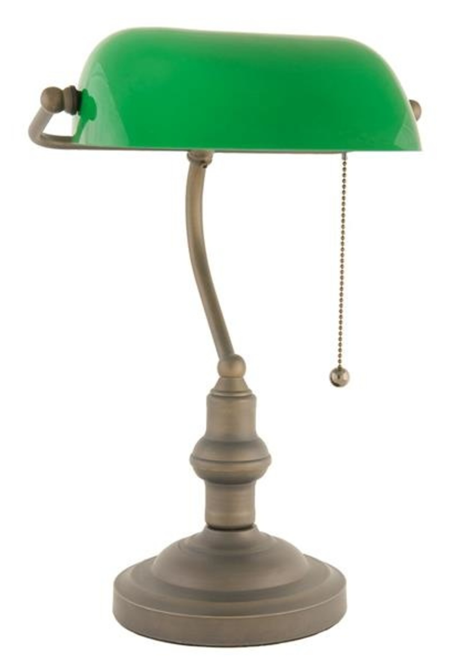 Clayre & Eef Lampe de bureau vert Ø 27*40 cm E27/max 1*60W 5LL-5125