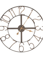 Clayre & Eef Wandklok Ø 60*2 cm / 1*AA 5KL0014