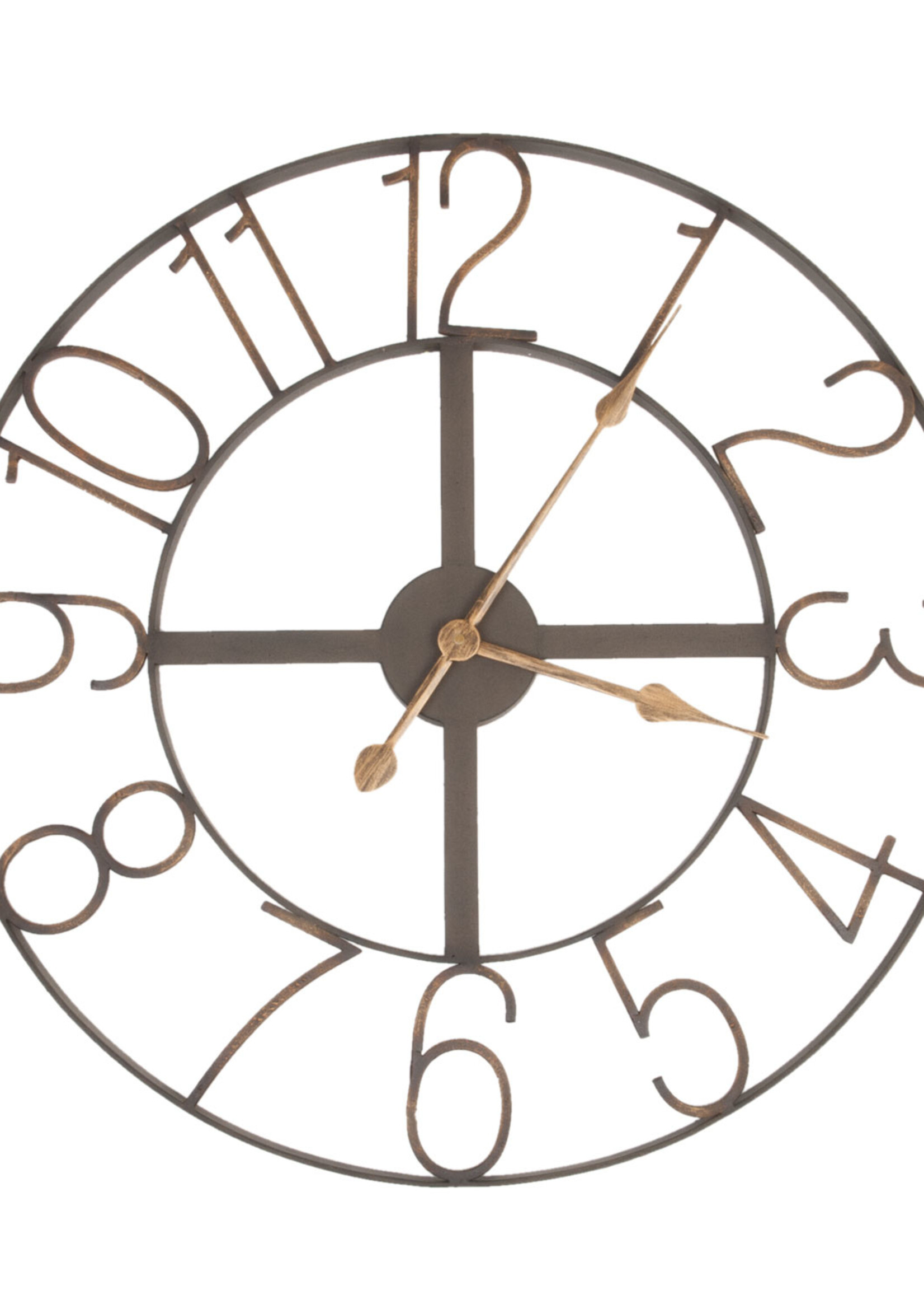 Clayre & Eef Horloge murale Ø 60*2 cm / 1*AA 5KL0014