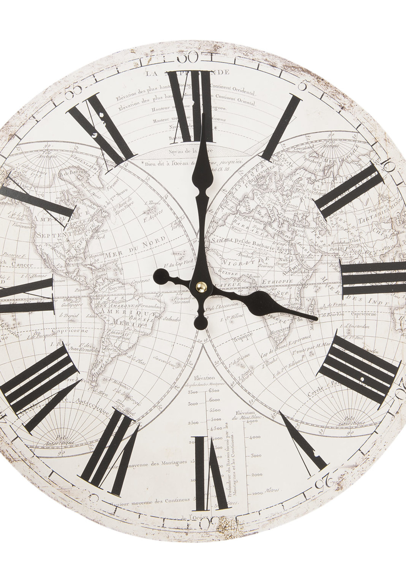 Clayre & Eef Horloge murale Ø 34*4 cm / 1*AA 5KL0088