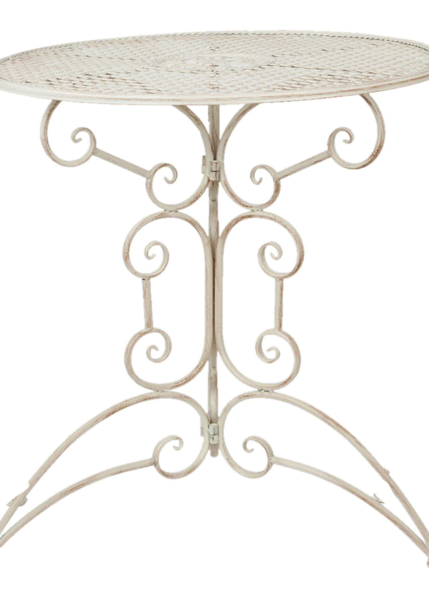 Clayre & Eef Table + 2x Chaises Ø 70*74 / 40*45*95 cm (2) 5Y0179