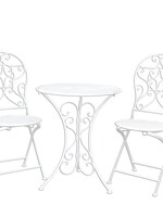 Clayre & Eef Table + 2x Chaise Ø 60*70 / 40*40*92 cm (2) 5Y0190