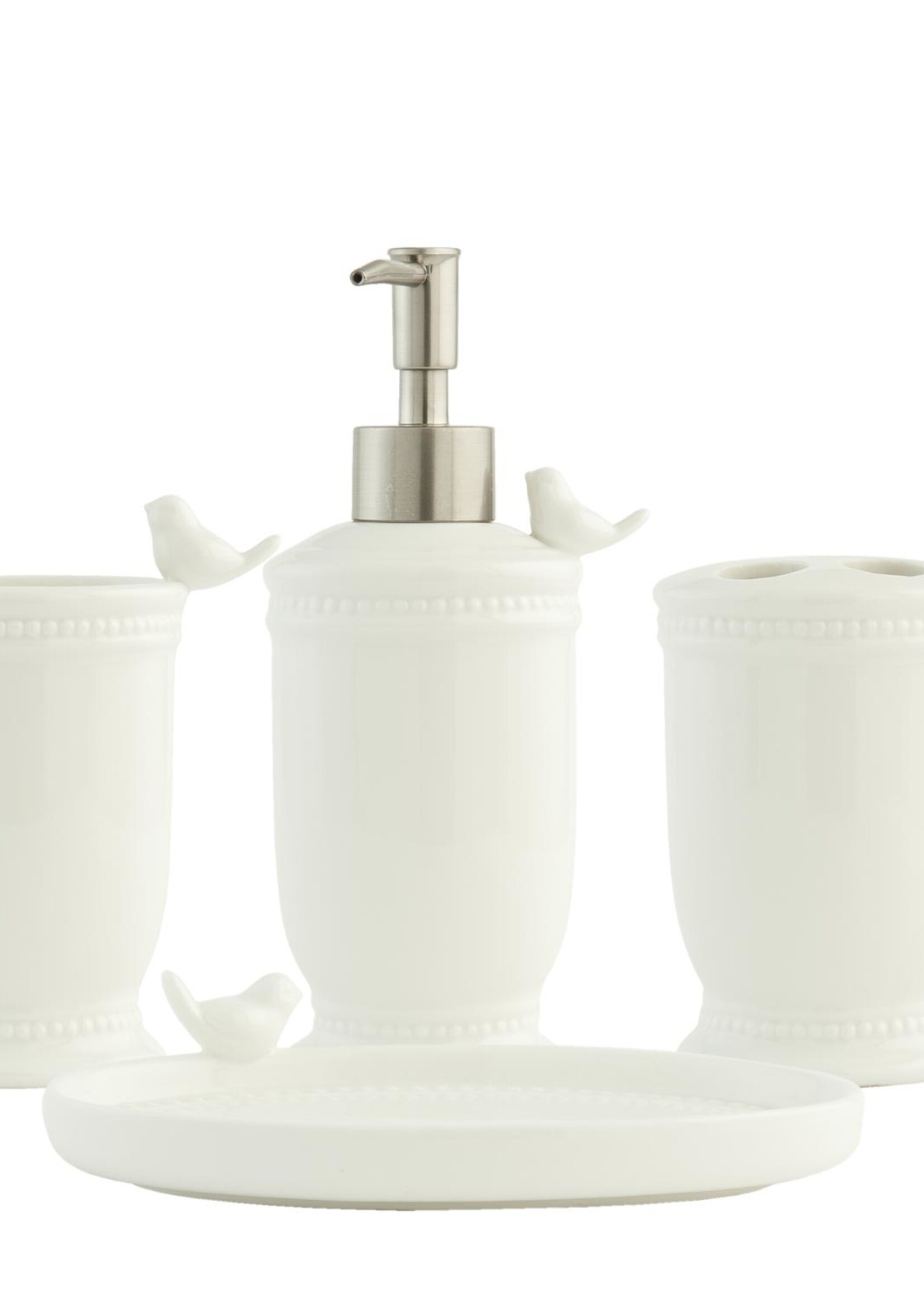 Clayre & Eef Set de bain (4) 10*7*13 cm/10*7*13 cm/10*7*19 cm/15*10*4 cm 62977