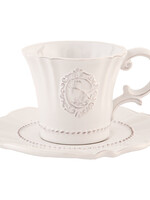 Clayre & Eef Tasse et soucoupe Ø 15*8 cm / 125 ml 6CE0273