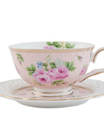 Clayre & Eef Tasse et soucoupe 13*10*6 / Ø 15*1 cm / 150 ml 6CE0435P