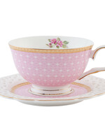 Clayre & Eef Kop en schotel 13*10*6 / Ø 15*1 cm / 200 ml 6CE0568