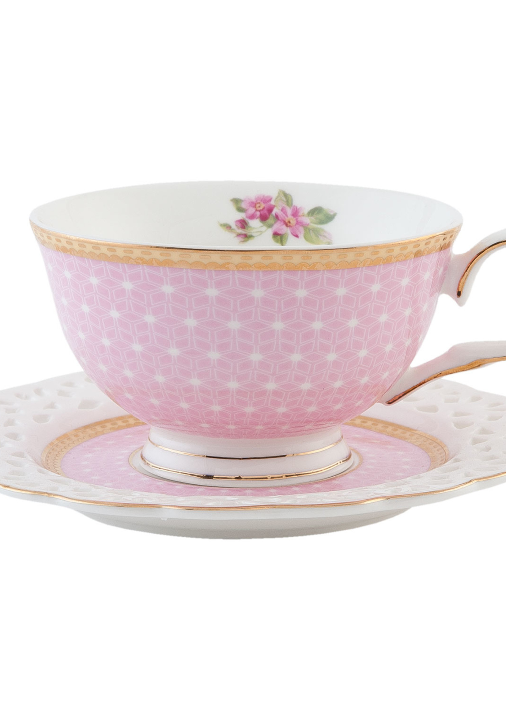 Clayre & Eef Tasse et soucoupe 13*10*6 / Ø 15*1 cm / 200 ml 6CE0568