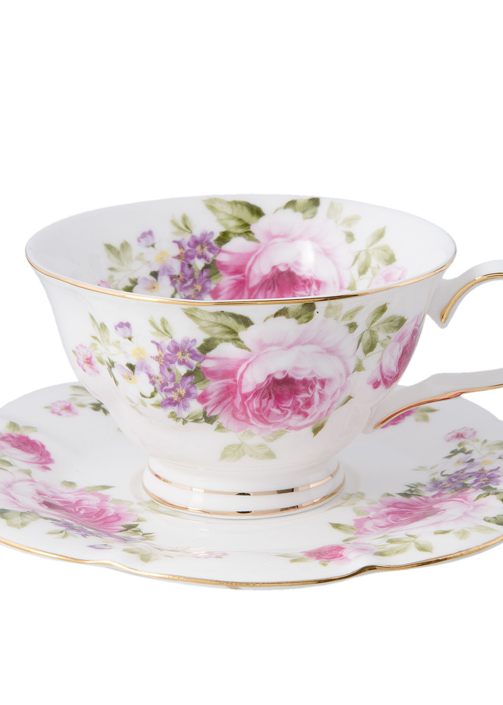 Clayre & Eef Tasse et soucoupe 13*10*6 / Ø 15*1 cm / 150 ml 6CE0814