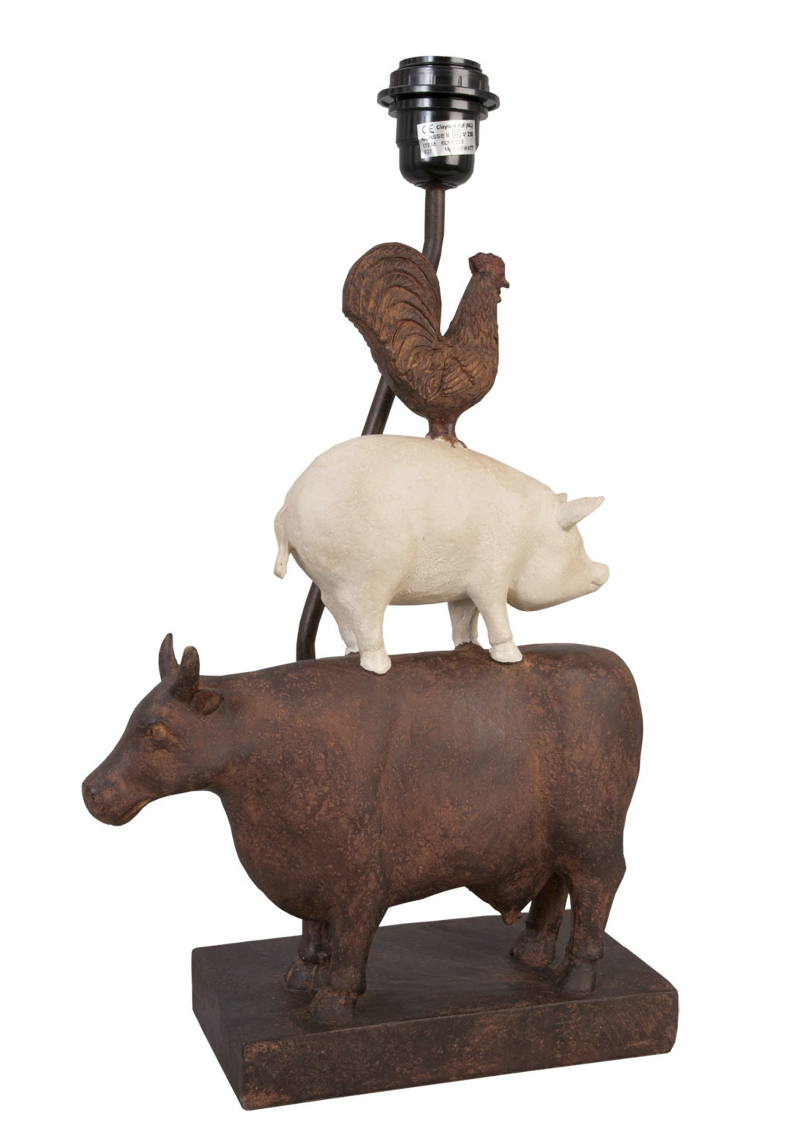 Clayre & Eef Pied de lampe 28*12*46 cm E27/max 1*60W 6LMP220