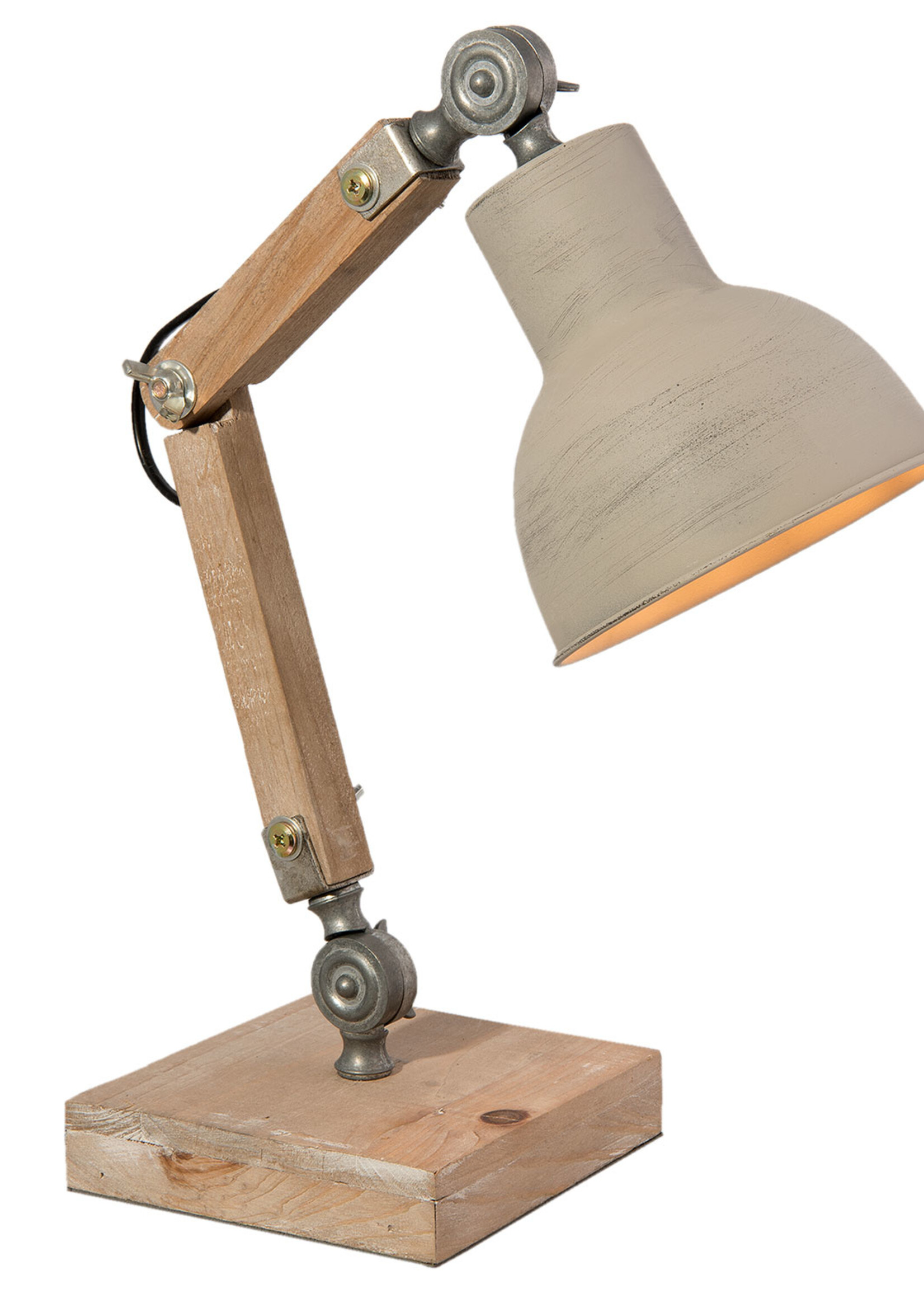 Clayre & Eef Bureaulamp 15*15*47 cm E27/max 1*60W 6LMP494