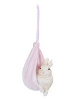 Clayre & Eef Décoration pendentif lapin 5*7*10 cm 6PR1051