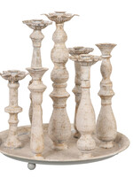 Clayre & Eef Bougeoirs dans plateau Ø 35*36 cm 6Y1089