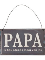 Clayre & Eef Plaque décorative 17*10 cm 6Y1331