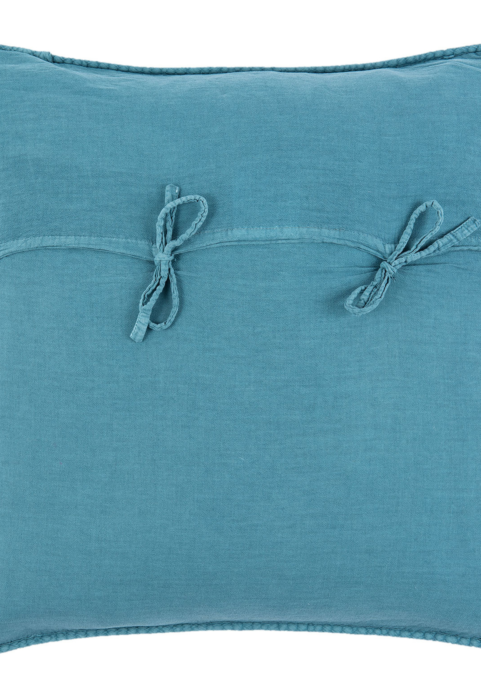 Clayre & Eef Housse de coussin stonewashed 40*40 cm Q181.020GR