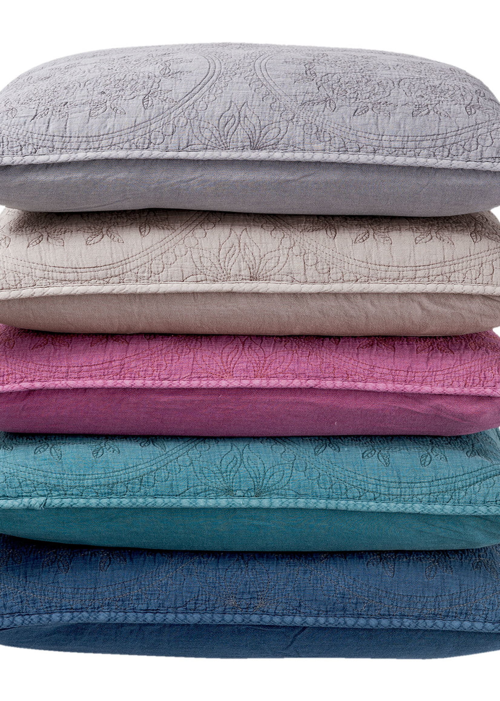 Clayre & Eef Housse de coussin stonewashed 50*50 cm Q181.030GR