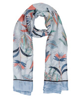 Clayre & Eef Sjaal 90*180 cm blauw JZSC0307BL