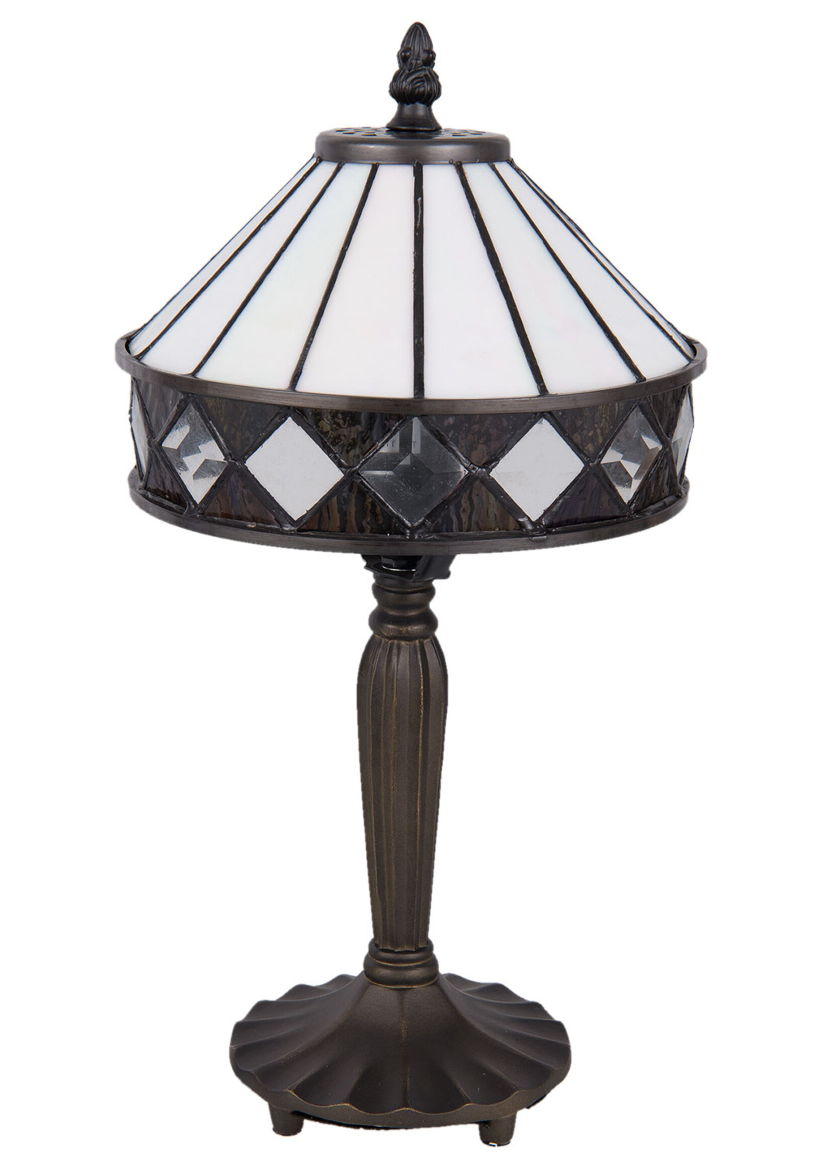 Clayre & Eef Tafellamp Tiffany Ø 20*36 cm E14/max 1*40W 5LL-5197