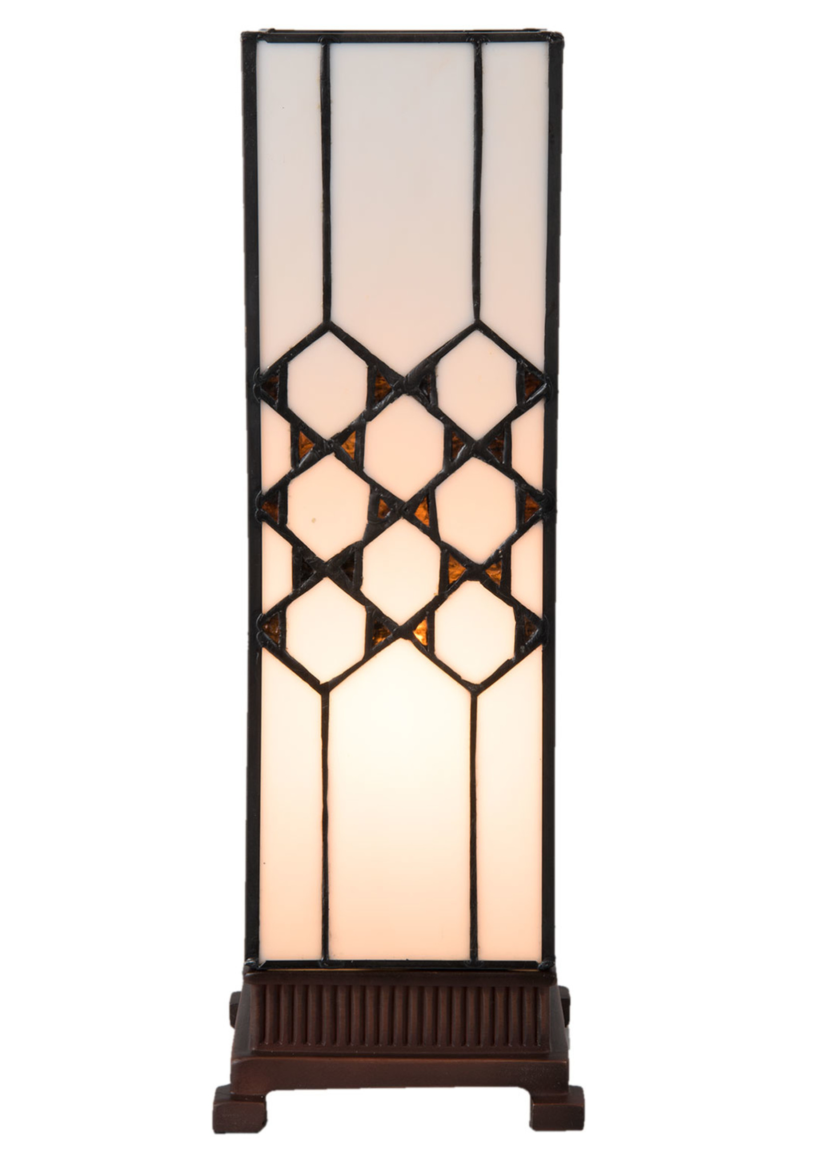 Clayre & Eef Lampe de table Tiffany 12*12*36 cm E14/max 1*25W 5LL-5888