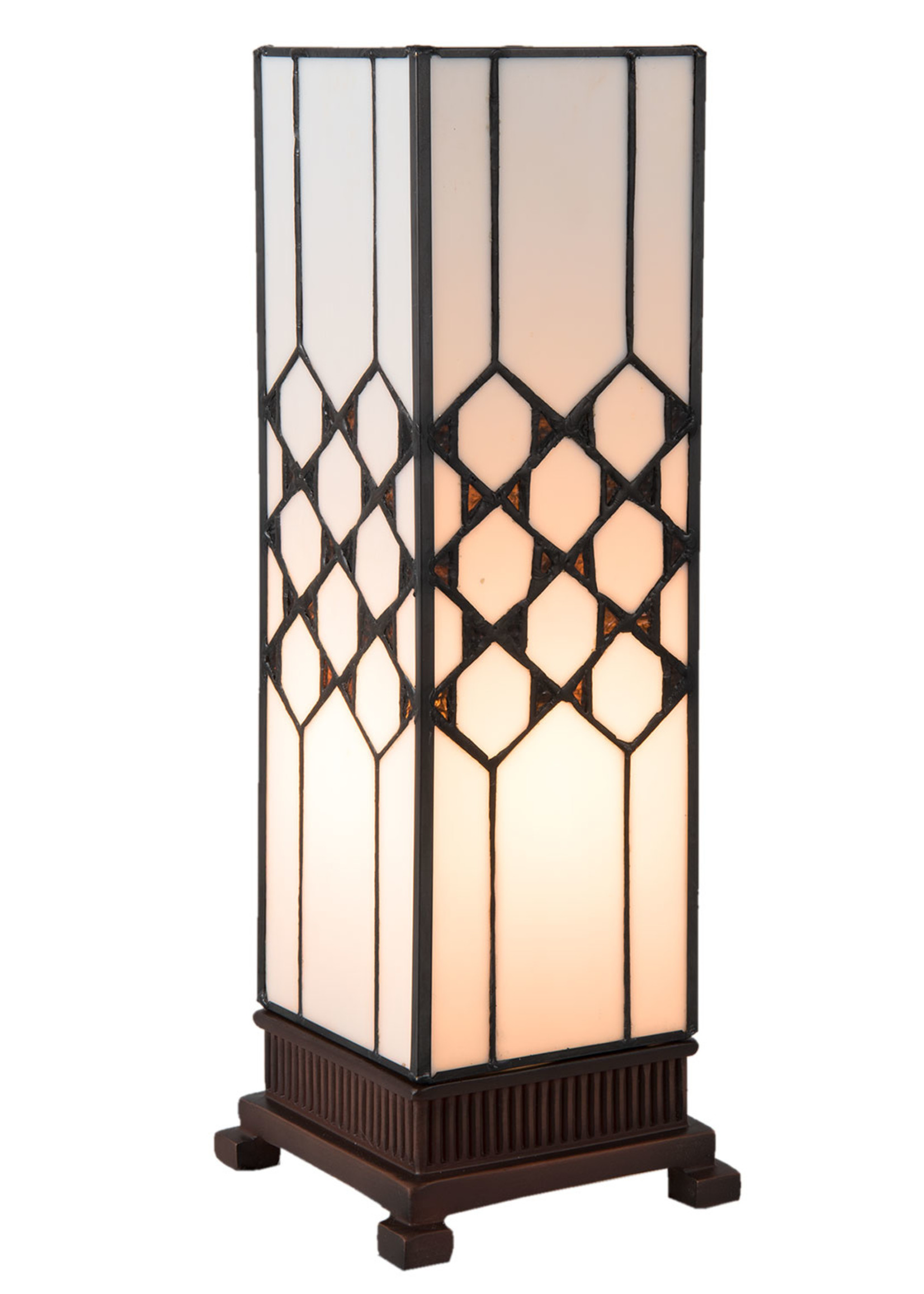 Clayre & Eef Tafellamp Tiffany 12*12*36 cm E14/max 1*25W 5LL-5888