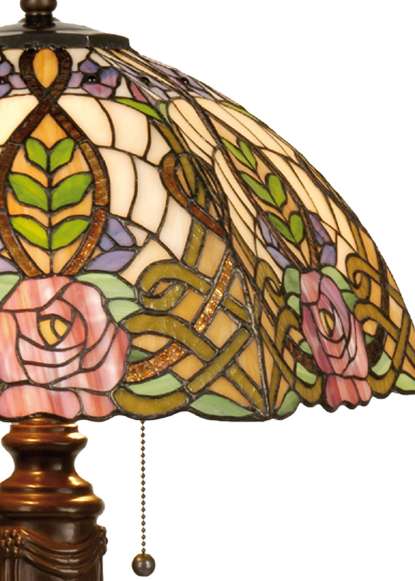 Clayre & Eef Lampe de table Tiffany Ø 47*61 cm E27/max 2*60W 5LL-5370