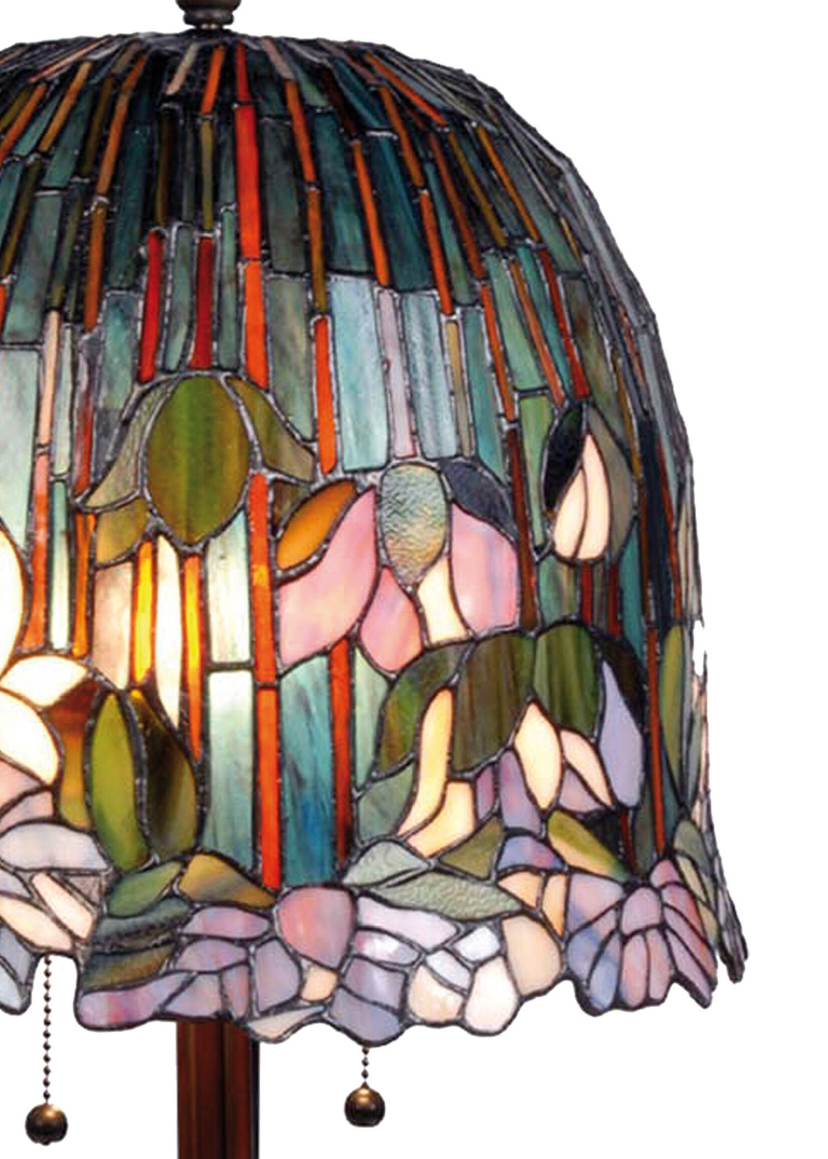 Clayre & Eef Tafellamp Tiffany Ø 35*68 cm E27/max 2*60W 5LL-9935