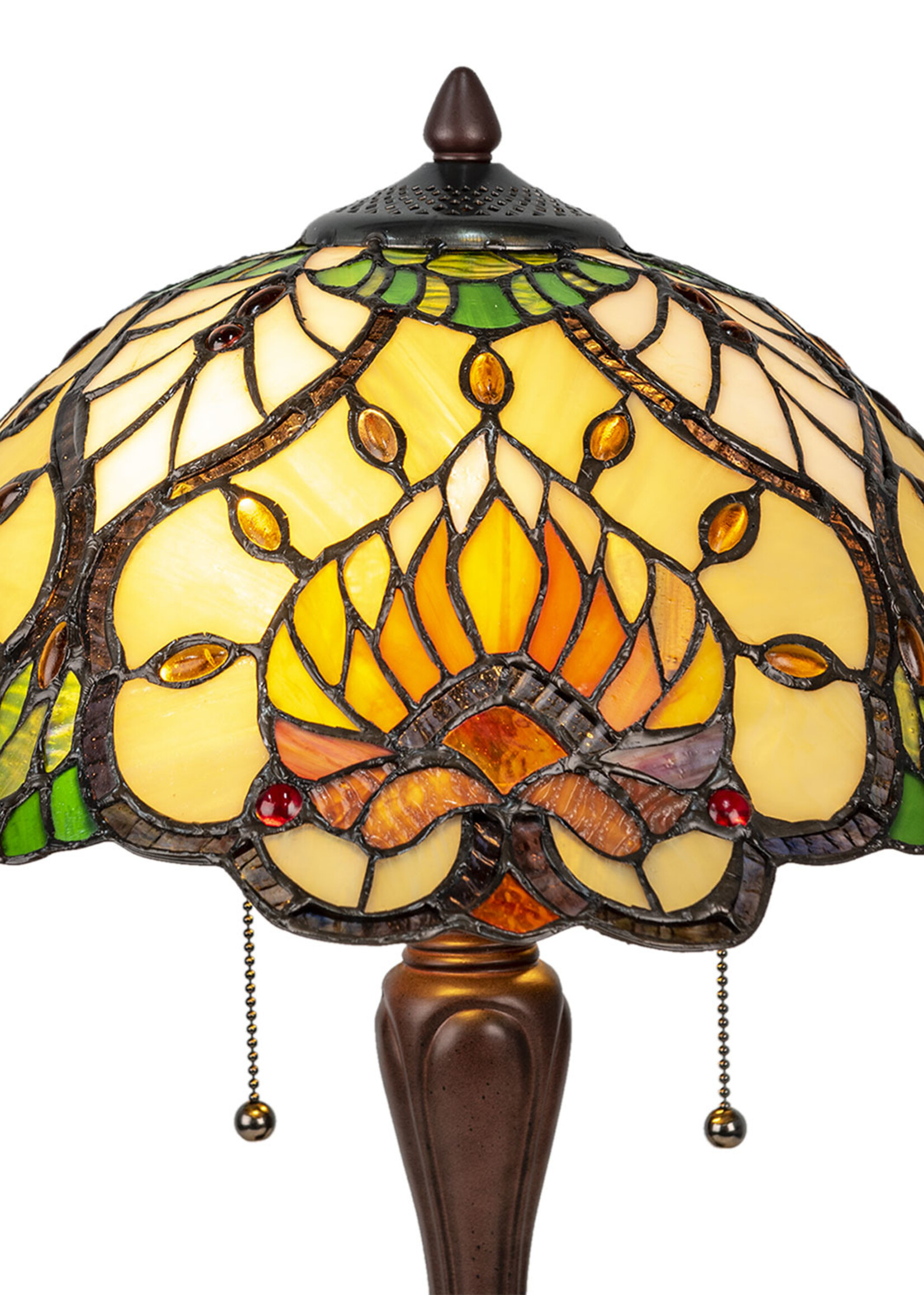 Clayre & Eef Tafellamp Tiffany Ø 40*50 cm E27/max 2*60W 5LL-5390