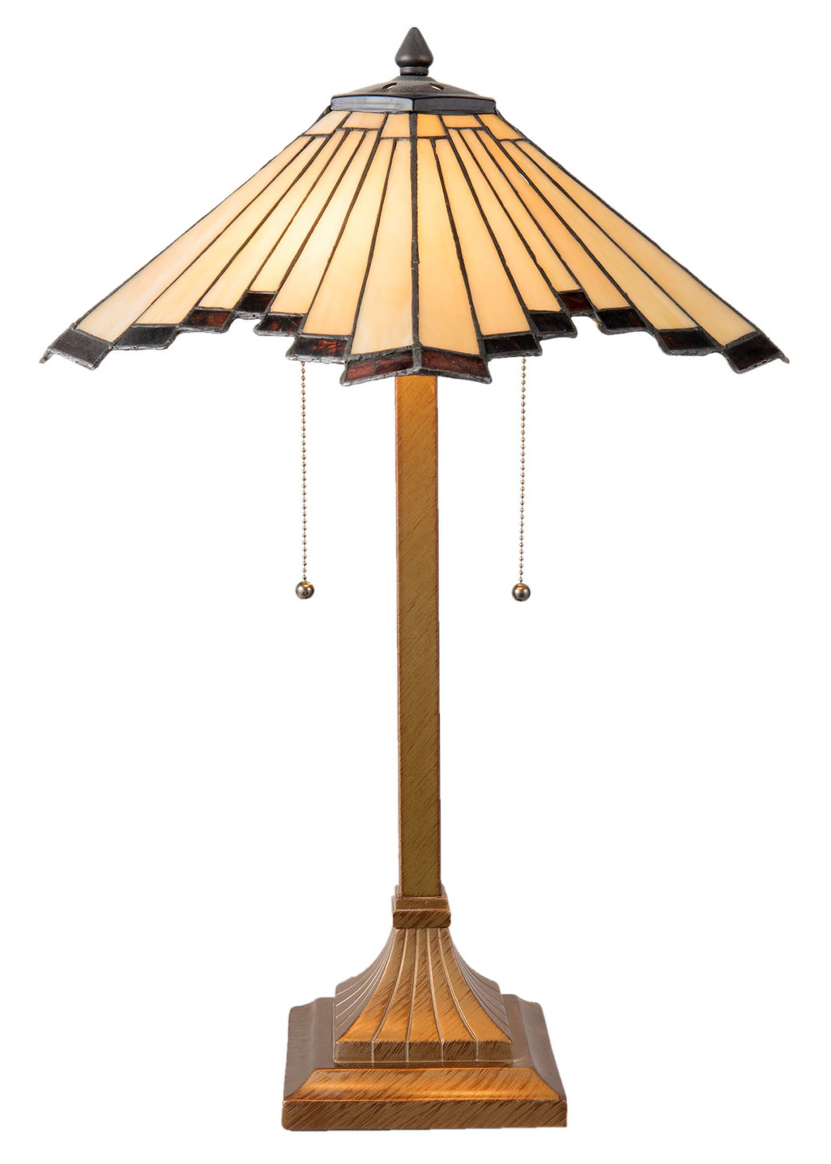 Clayre & Eef Lampe de table Tiffany Ø 45*64 cm E27/max 2*60W 5LL-5735